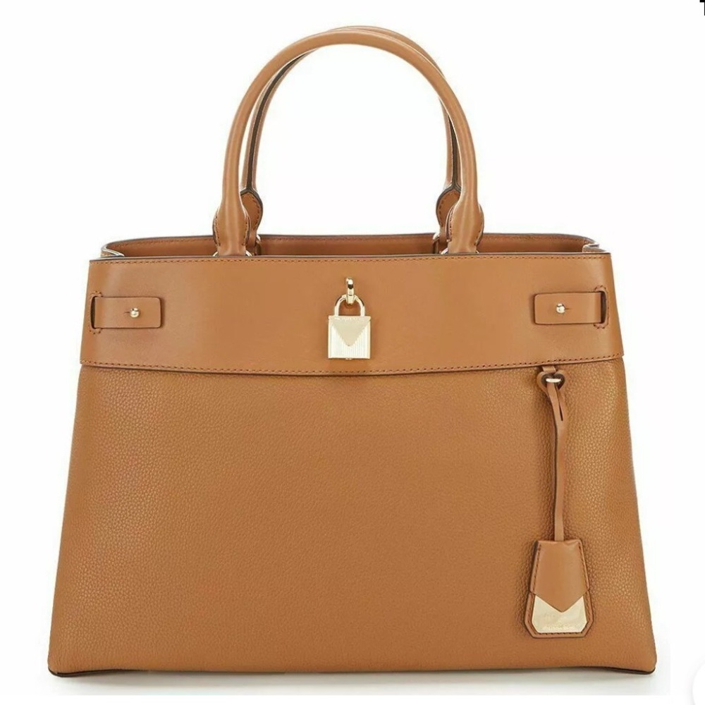 New Authentic Michael Kors Large Leather Satchel
